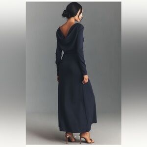 NWT Anthropologie Long-Sleeve Cowl-Back
Maxi Dress Sz Medium